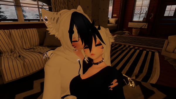 Pic of me and my fiancé on VRC
